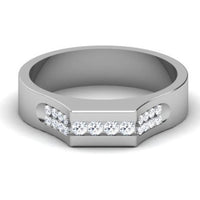 atjewels 14K White Gold Over Sterling Wedding Band Ring for Women's For Women's MOTHER'S DAY SPECIAL OFFER - atjewels.in