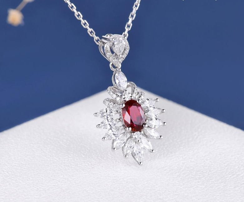 Red ruby necklace-sets – Sanvi Jewels