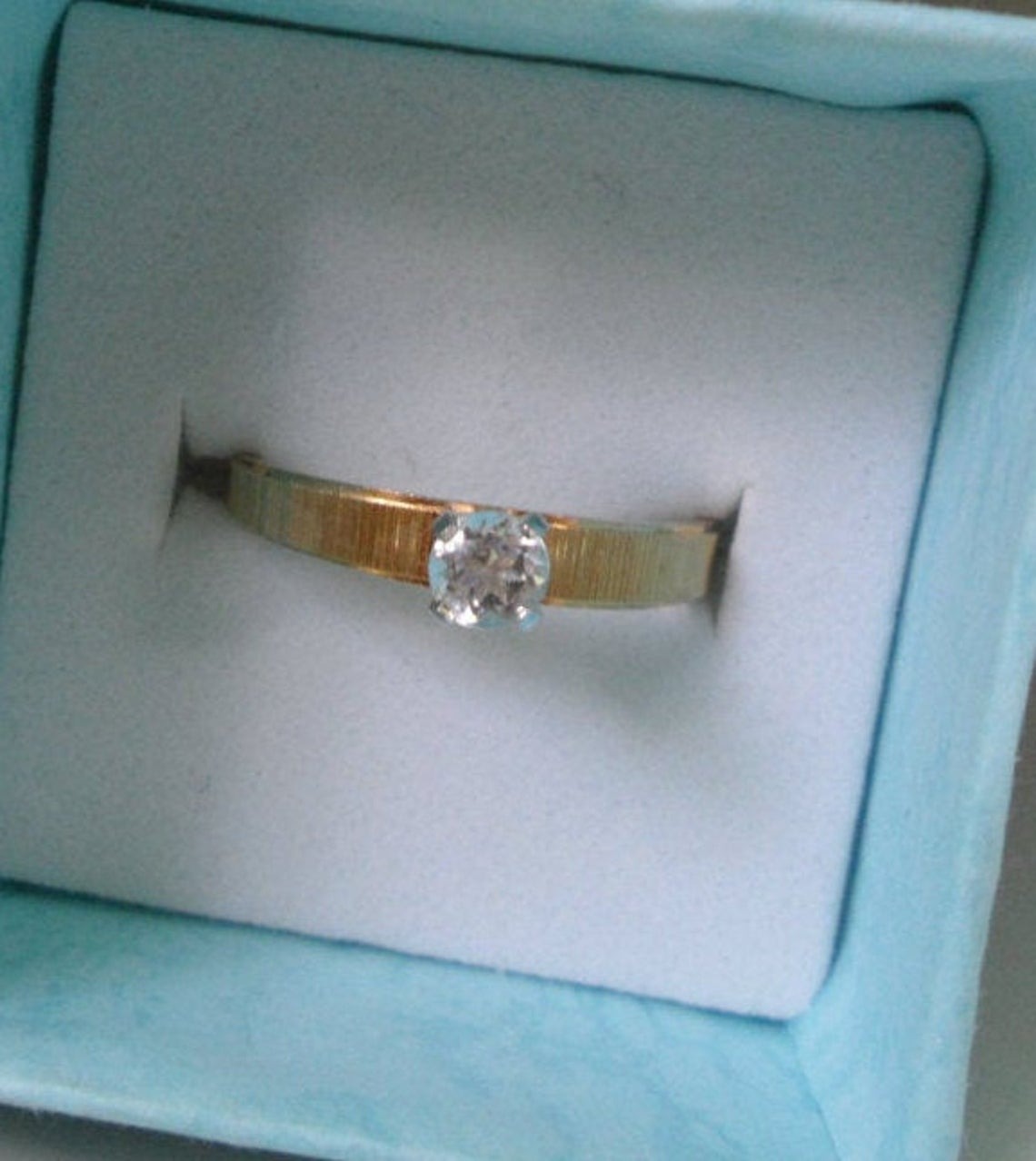 0.75 CT Round Cut Diamond Yellow Gold Over 925 Sterling Silver Women Anniversary Solitaire Ring