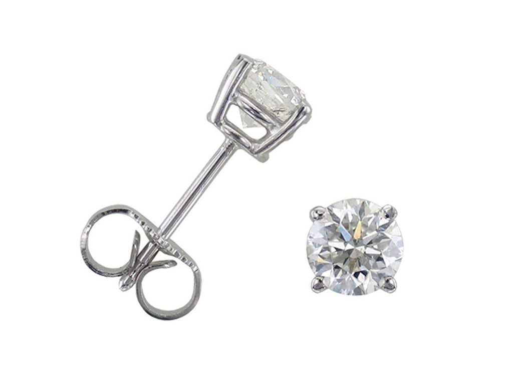 Ct Round Cut Cubic Zirconia Diamond 925 Sterling Silver Post