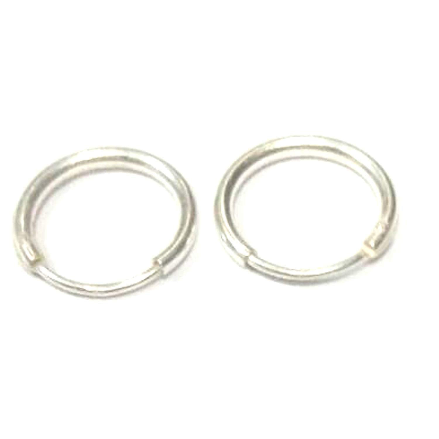 atjewels .925 Sterling Silver Small Hoop Earrings For Girl's and Women's 28mm - atjewels.in