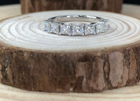 1 CT Princess Cut Diamond 925 Sterling Silver Wedding Anniversary Ring