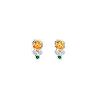 Independence Day SPL 925 Sterling Silver CZ Pendant Ring & Earrings Jewelry Set MOTHER'S DAY SPECIAL OFFER - atjewels.in