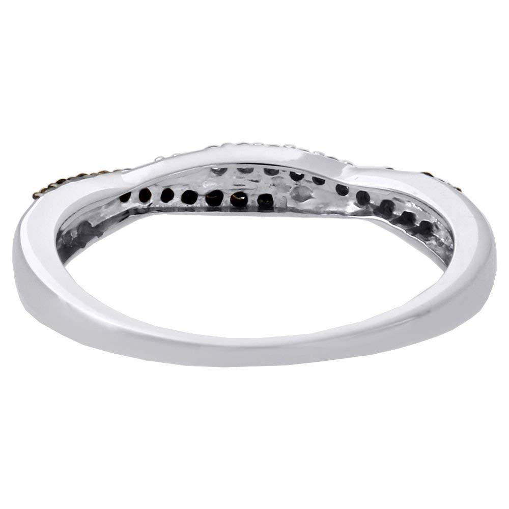 atjewels Round Cut Black & White CZ .925 Sterling Silver Wedding Band Ring For Women’s & Girl’s Holi Festival Special Offers - atjewels.in