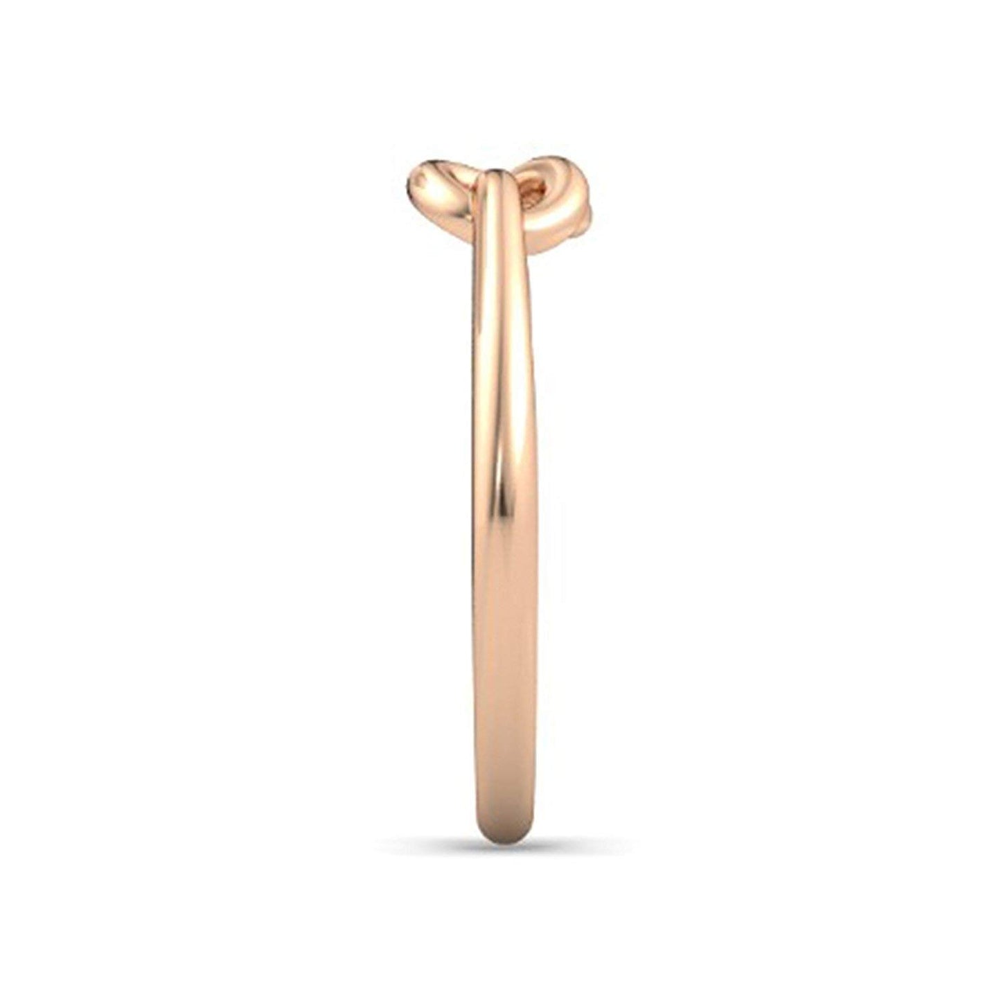 atjewels 14k Rose Gold Over .925 Sterling Silver Infinity Wedding Band Ring For Women's and Girl's - atjewels.in