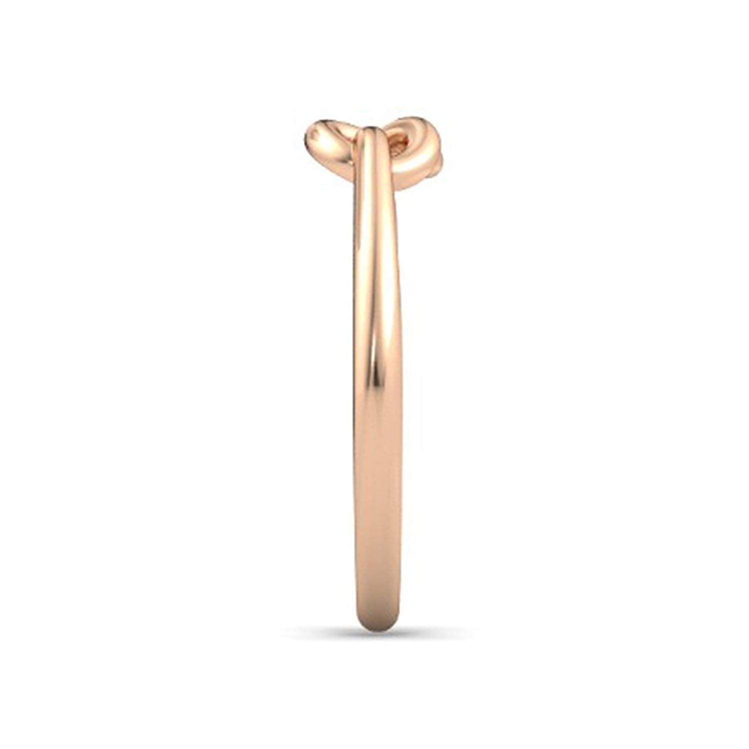 atjewels 14k Rose Gold Over .925 Sterling Silver Infinity Wedding Band Ring For Women's and Girl's - atjewels.in