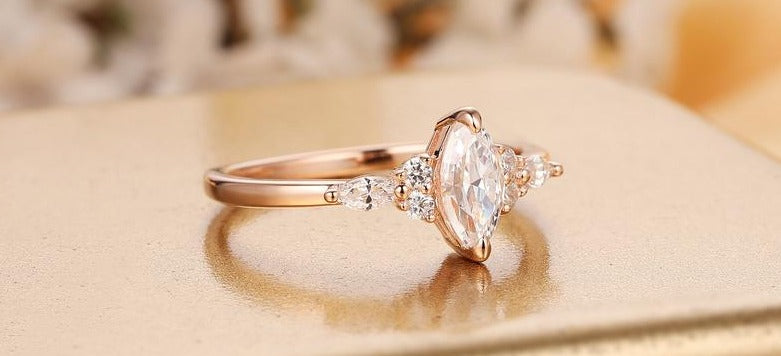 1 CT Marquise Cut Diamond 925 Sterling Silver Engagement Ring Gift For Women
