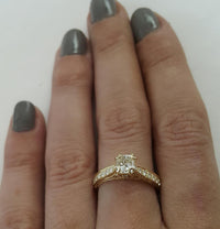 1 CT 925 Sterling Silver Princess Cut Diamond Women Anniversary Gift Ring