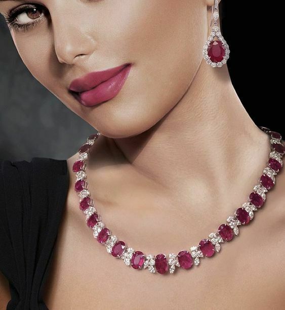 Buy Niassa Ruby (FF) Tennis Necklace in Platinum Over Sterling Silver, Ruby  Necklace, Line Necklace, Sterling Silver Necklace 18 Inches 63.00 ctw at  ShopLC.