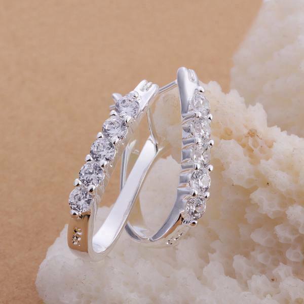 1/2 CT Round Cut Diamond 925 Sterling Silver Latch Back Wedding Hoop Earrings