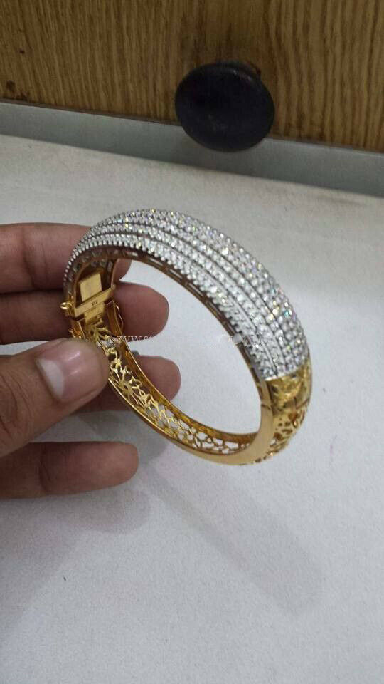 Nidin Luxury Heart Rhinestone Crystal Bracelet for Women Inlaid Cuff Open  Bangle New Fashion Design Adjustable Jewelry Pulseras