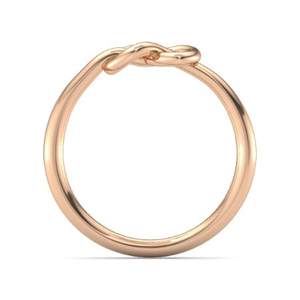 atjewels 14k Rose Gold Over .925 Sterling Silver Infinity Wedding Band Ring For Women's and Girl's - atjewels.in