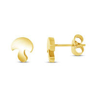 atjewels 14k Yellow Gold Plated .925 Sterling Silver Mushroom stud Earrings MOTHER'S DAY SPECIAL OFFER - atjewels.in