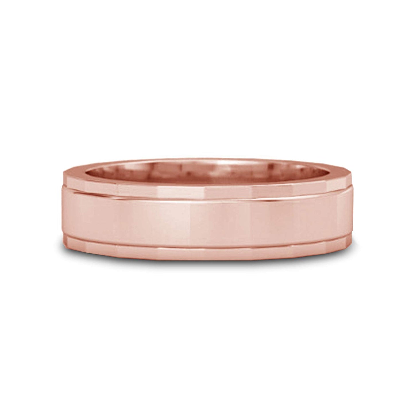 atjewels 18K Rose Gold Over 925 Sterling Silver Anniversary Band Rings For Men's MOTHER'S DAY SPECIAL OFFER - atjewels.in