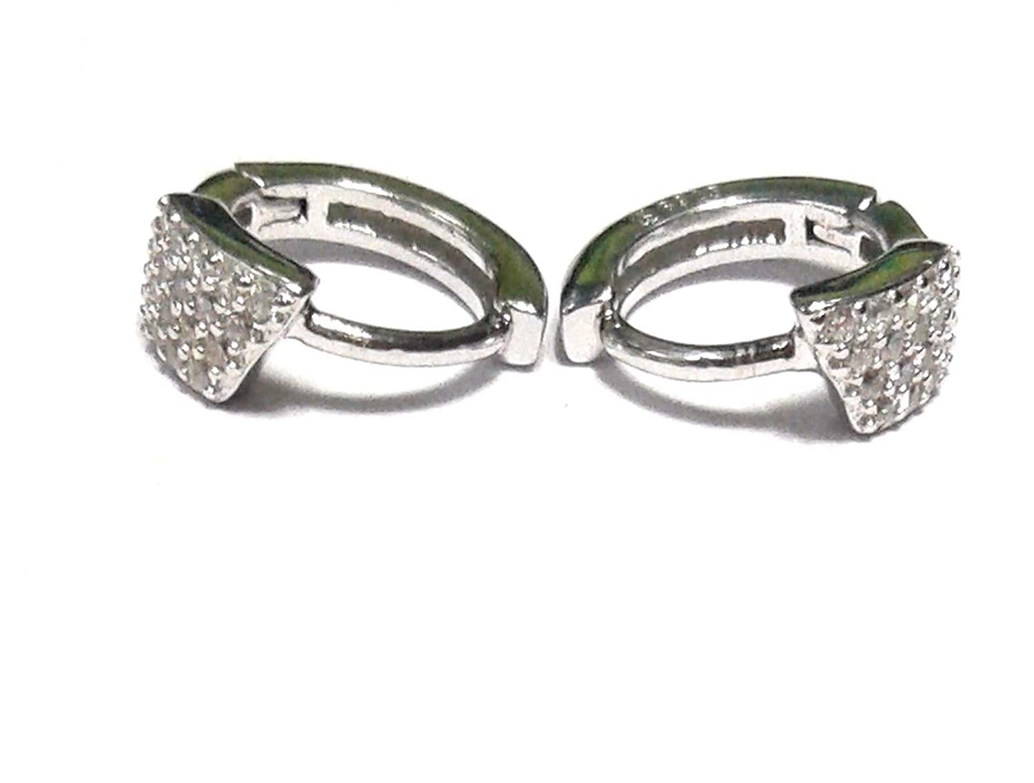 atjewels Round Cut White 925 Sterling Silver Hoop Earrings For Girl's and Women's For MOTHER'S DAY SPECIAL OFFER - atjewels.in