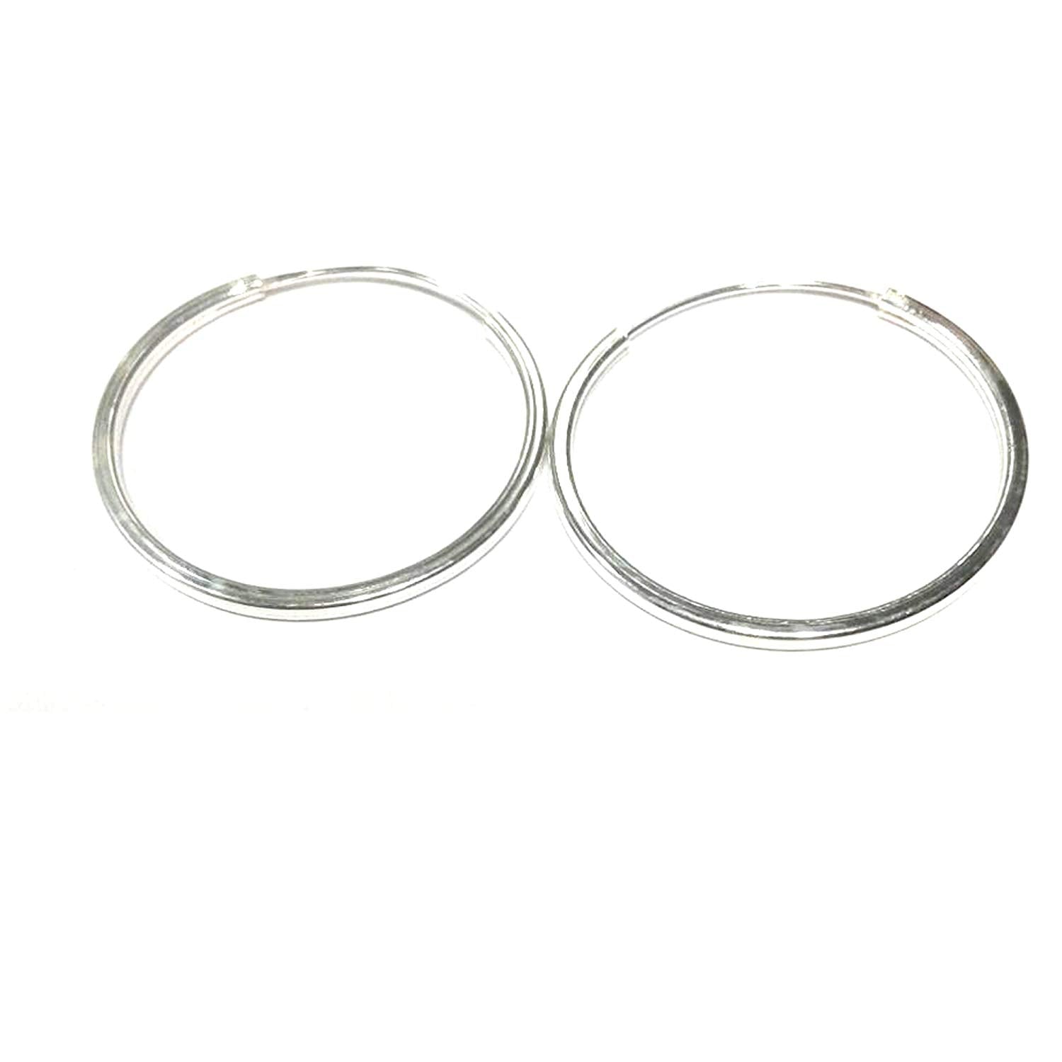 atjewels .925 Sterling Silver Large Hoop Earrings For Girl's and Women's For MOTHER'S DAY SPECIAL OFFER - atjewels.in
