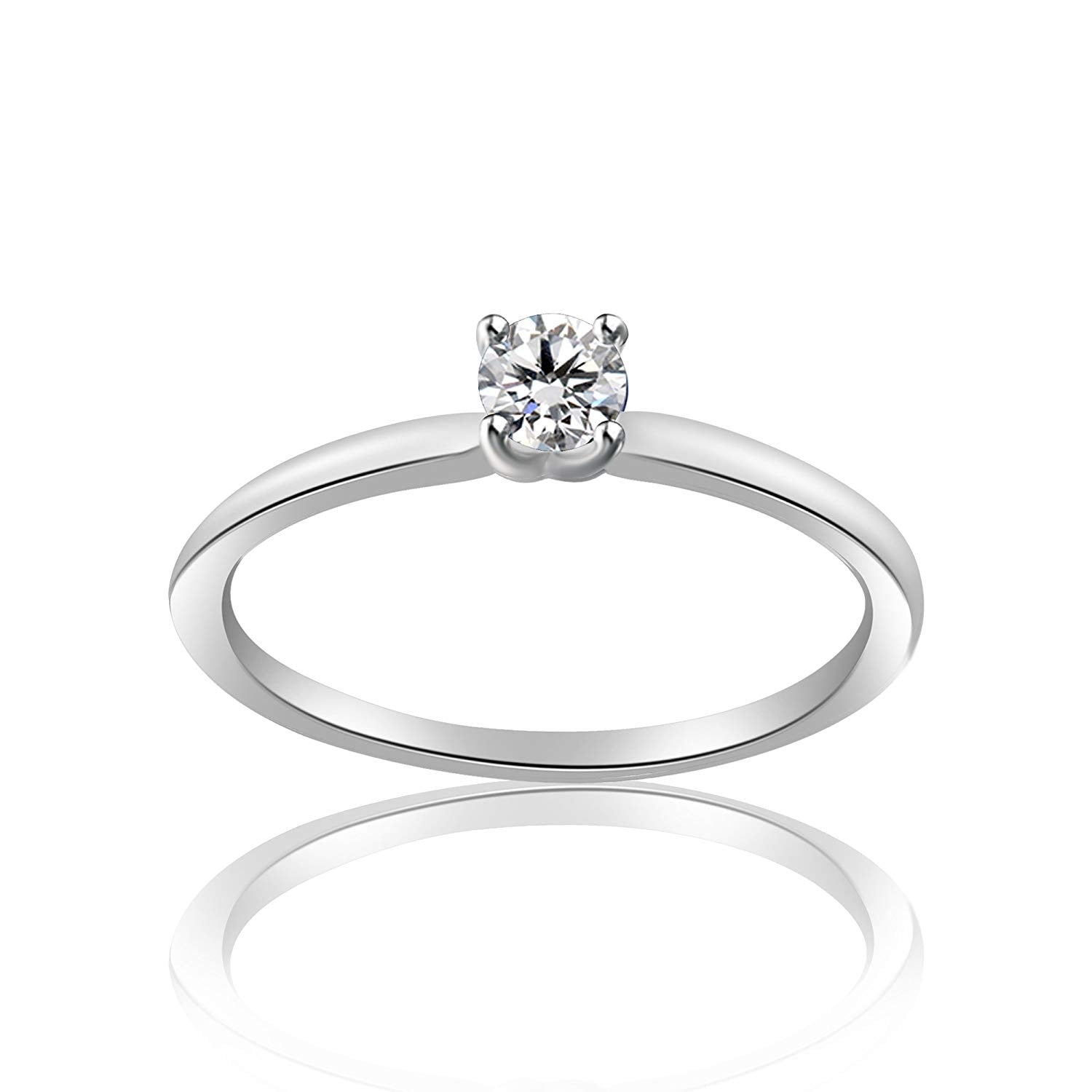 atjewels Free Shipping Women's Wedding Band Ring White CZ With 18K White Gold Over .925 Sterling Silver MOTHER'S DAY SPECIAL OFFER - atjewels.in