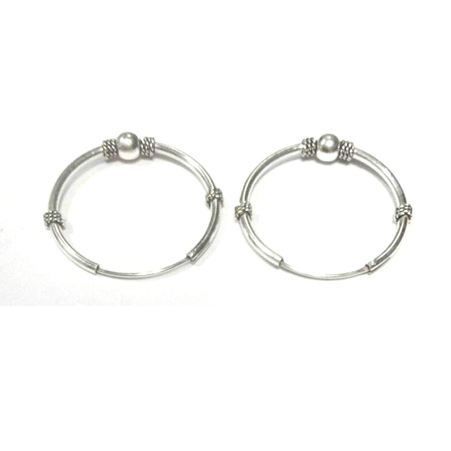 atjewels .925 Sterling Silver Hoop Earrings For Girl's and Women's For MOTHER'S DAY SPECIAL OFFER - atjewels.in