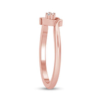 atjewels 14K Rose Gold Over 925 Sterling Round White Cubic Zirconia Bypass Heart Ring MOTHER'S DAY SPECIAL OFFER - atjewels.in