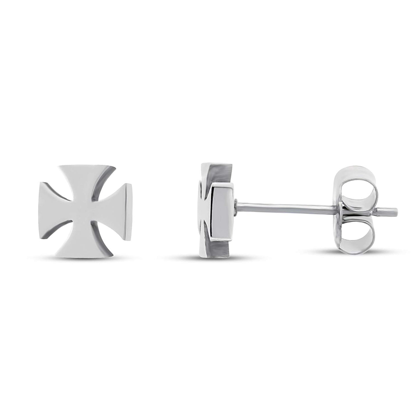 atjewels 14k White Gold Plated on 925 Sterling Silver Plus Stud Earrings For Women's MOTHER'S DAY SPECIAL OFFER - atjewels.in