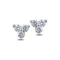 atjewels 14K Yellow Gold Over .925 Silver White CZ Casual Cluster Earrings For Women's MOTHER'S DAY SPECIAL OFFER - atjewels.in