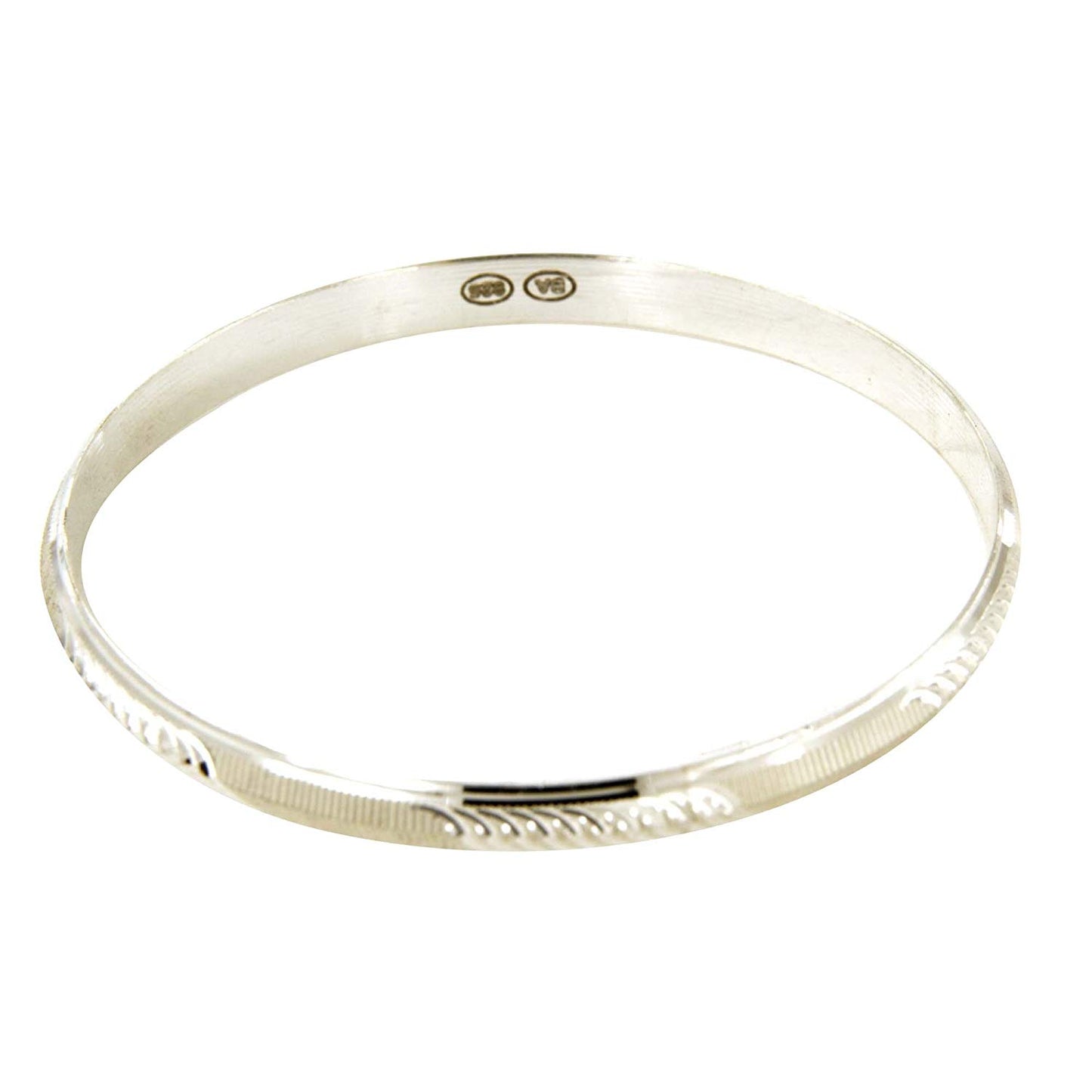 atjewels .925 Sterling Silver 8"L Bangle Bracelet For Men's And Boys For MOTHER'S DAY SPECIAL OFFER - atjewels.in