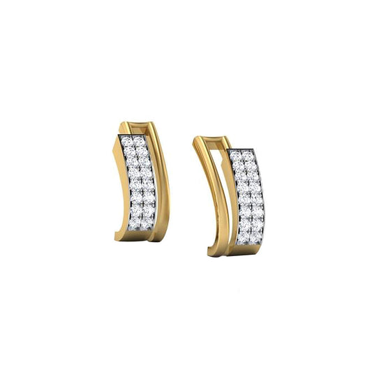 atjewels 14K Yellow Gold Over 925 Sterling Silver Rectangle Stud Earrings For Women's MOTHER'S DAY SPECIAL OFFER - atjewels.in