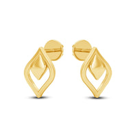 atjewels Yellow Gold Over 925 Silver Marquise Shaped Earrings For Women's MOTHER'S DAY SPECIAL OFFER - atjewels.in