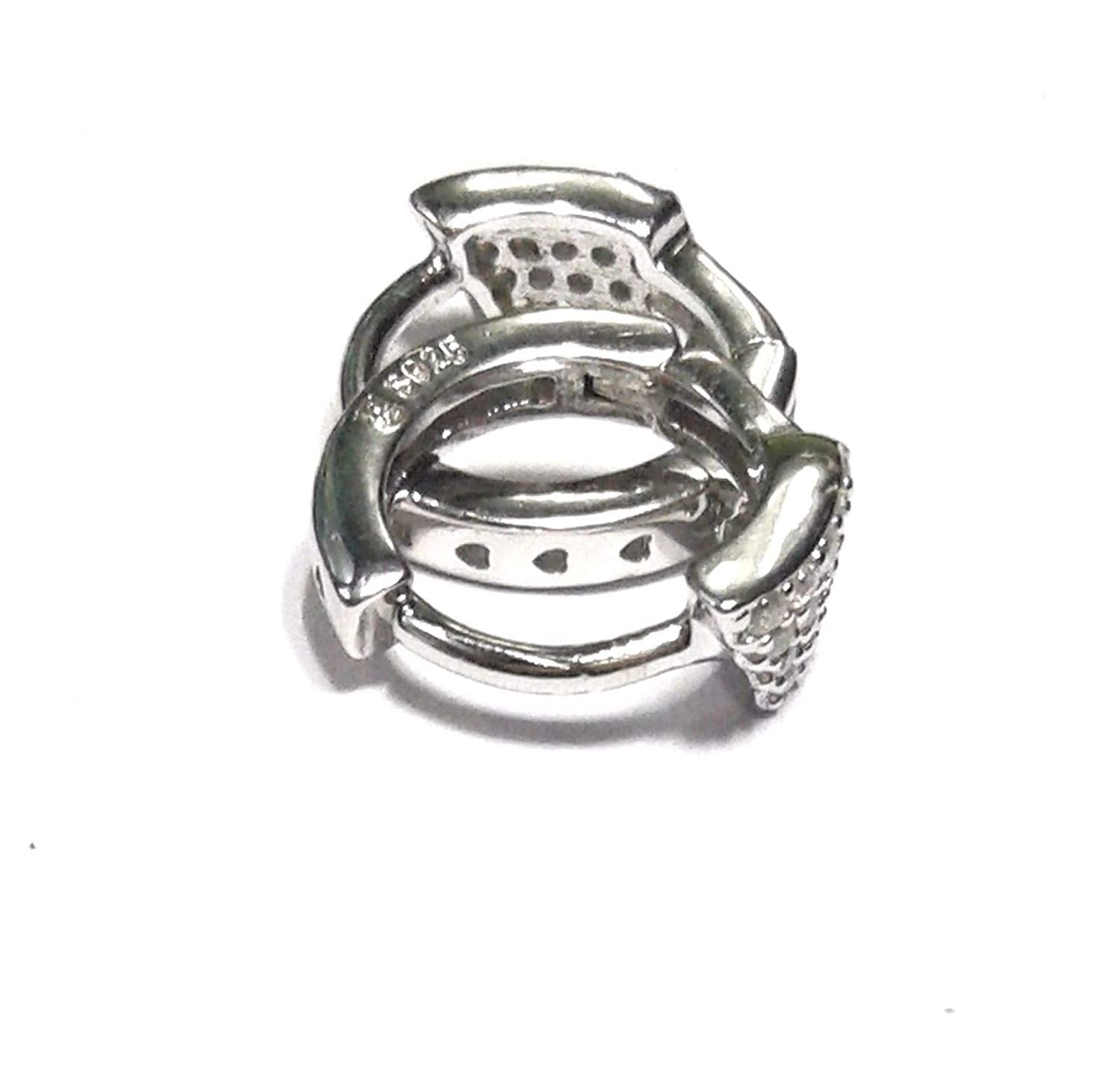 atjewels Round Cut White 925 Sterling Silver Hoop Earrings For Girl's and Women's For MOTHER'S DAY SPECIAL OFFER - atjewels.in