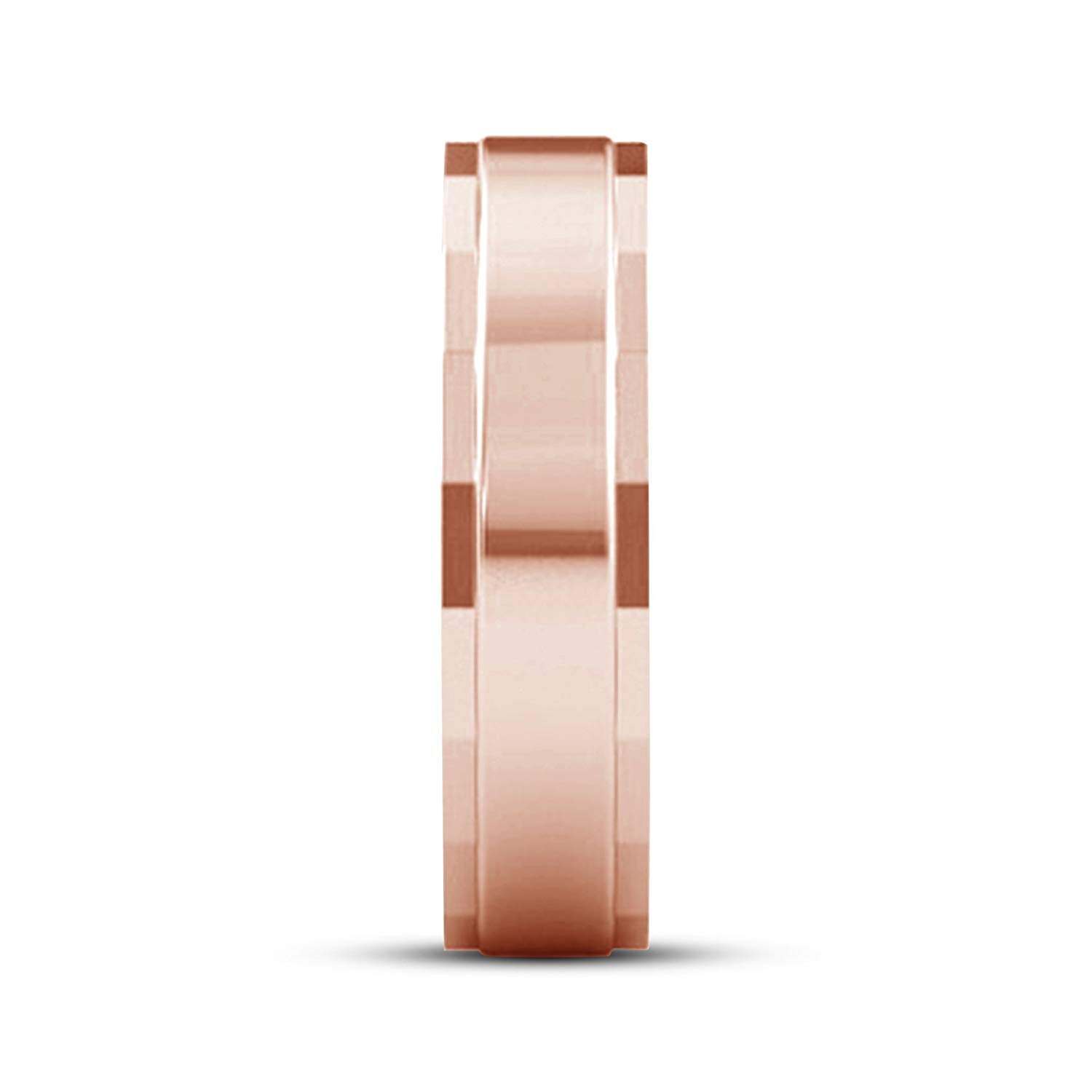 atjewels 18K Rose Gold Over 925 Sterling Silver Anniversary Band Rings For Men's MOTHER'S DAY SPECIAL OFFER - atjewels.in