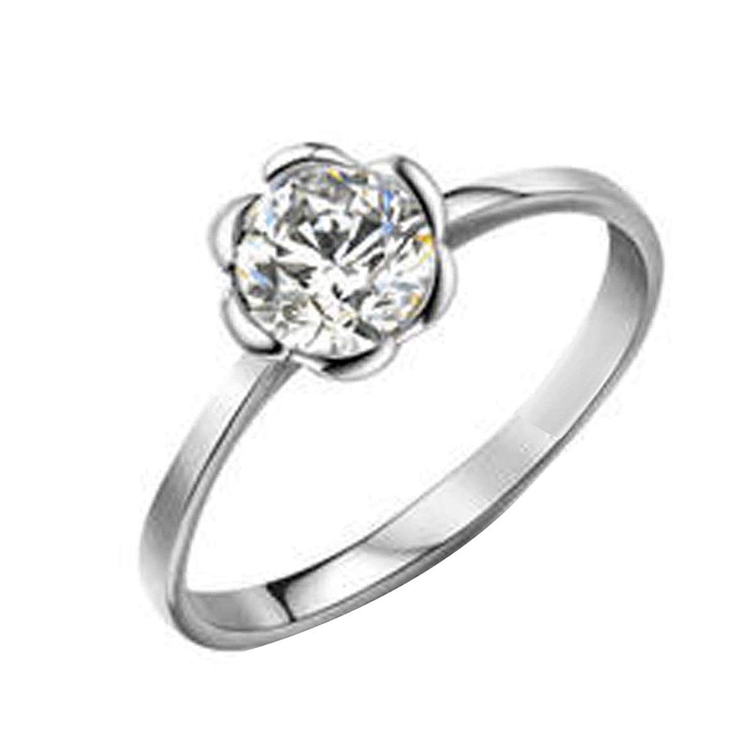 atjewels Round Cut White CZ .925 Sterling Silver Earrings, Ring & Pendant Jewelry Set For Women's/Girl's For Ganesh Chaturthi Special - atjewels.in