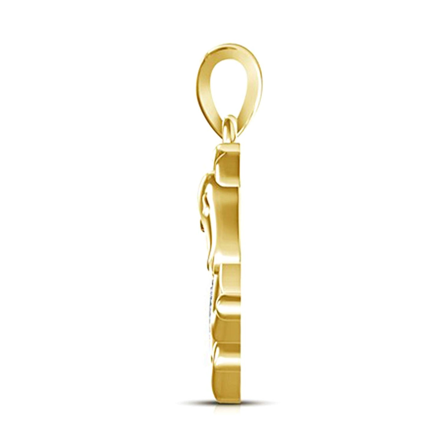 atjewels 14K Gold Over 925 Sterling Silver White CZ 12 Constellations Zodiac Pendant - atjewels.in