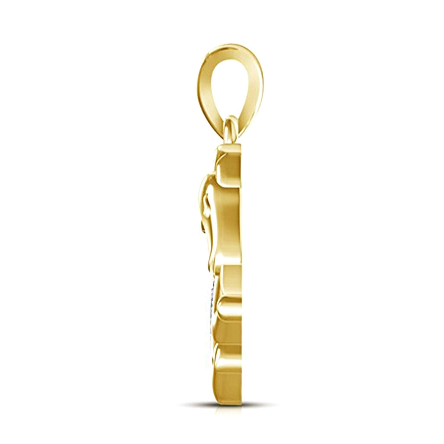 atjewels 14K Gold Over 925 Sterling Silver White CZ 12 Constellations Zodiac Pendant - atjewels.in
