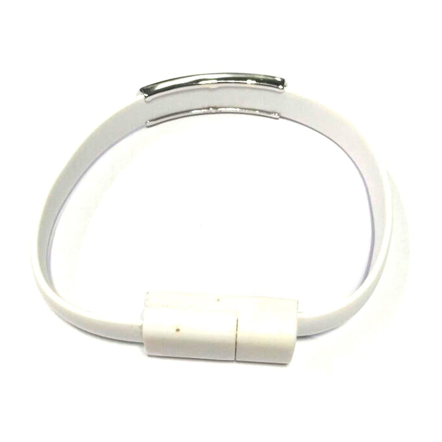 atjewels .925 Sterling Silver W/ Round Cut White Cz Flat USB Cable,Data Charging Cord White Color Bracelet MOTHER'S DAY SPECIAL OFFER - atjewels.in