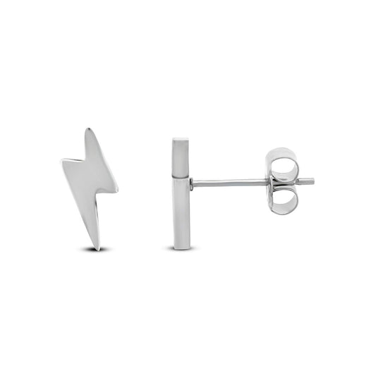 atjewels 14k White Gold Plated on 925 Sterling Silver Plain Stud Earrings For Women's MOTHER'S DAY SPECIAL OFFER - atjewels.in