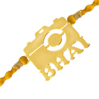atjewels 14K Yellow Gold Over .925 Sterling Silver Camera Wala Bhai Rakhi MOTHER'S DAY SPECIAL OFFER - atjewels.in
