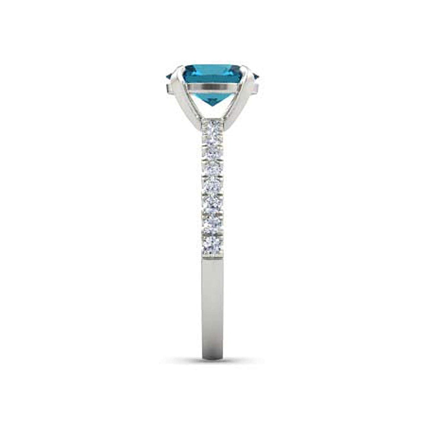 atjewels .925 Sterling Silver Oval Shape Blue Topaz Engagement/Wedding Ring Variation For Women's & Girl's - atjewels.in