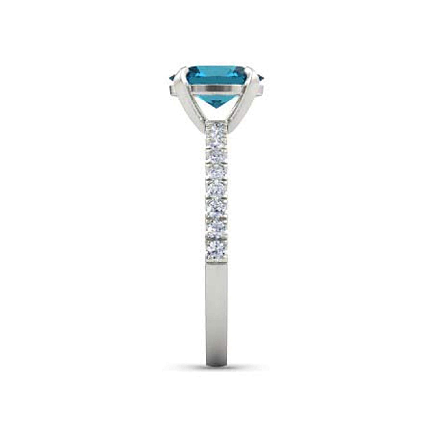 atjewels .925 Sterling Silver Oval Shape Blue Topaz Engagement/Wedding Ring Variation For Women's & Girl's - atjewels.in