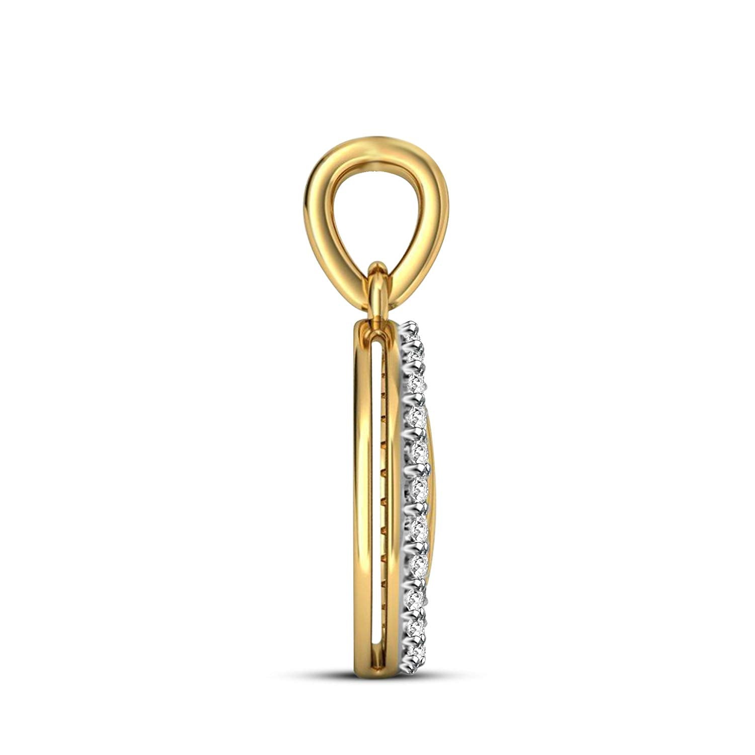 atjewels 18K Yellow Gold Over 925 Sterling Silver White CZ Ganesh Spacial Om Pendant For Men and Women MOTHER'S DAY SPECIAL OFFER - atjewels.in