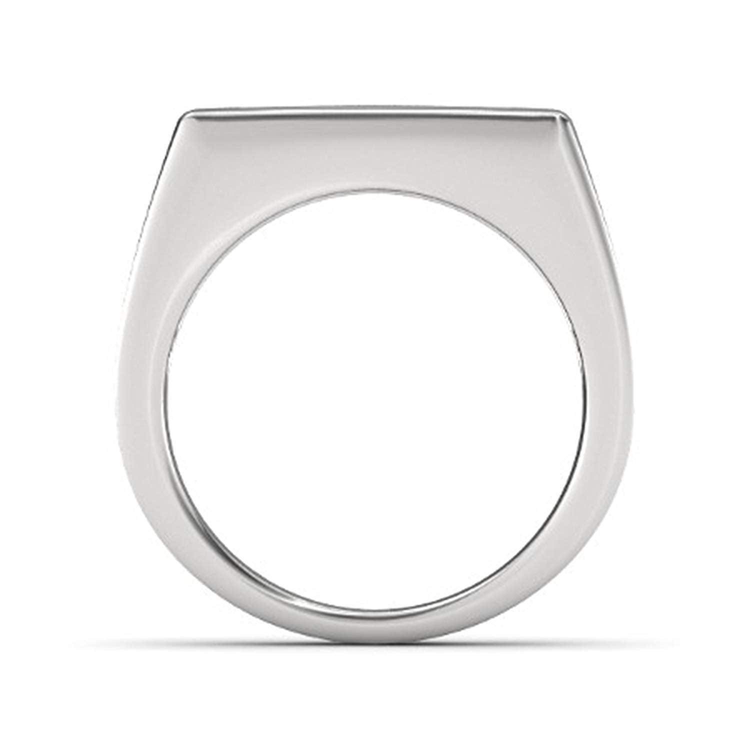 Men's White Gold Plated 925 Sterling Silver Round Cut Black CZ Three Stone Ring MOTHER'S DAY SPECIAL OFFER - atjewels.in