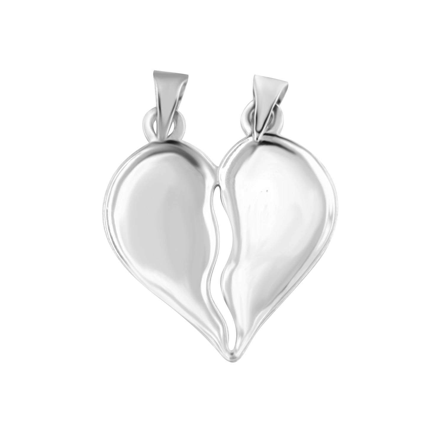 atjewels .925 Sterling Silver Brekable Heart Pendant For Men's & Women's MOTHER'S DAY SPECIAL OFFER - atjewels.in