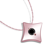 atjewels Rose Gold Plated 925 Sterling Silver Black CZ Ace of Diamond Pendant Without Chain MOTHER'S DAY SPECIAL OFFER - atjewels.in