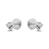 atjewels 925 Sterling Silver Round White CZ V Shaped Engagement Earrings MOTHER'S DAY SPECIAL OFFER - atjewels.in