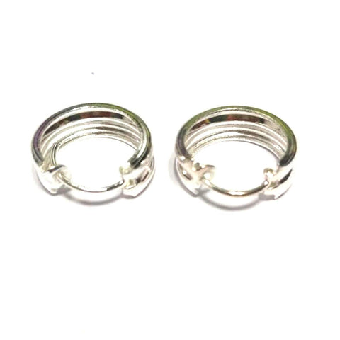 Classic Mini Sterling Silver Earrings + 14k Gold Hoops - Rebecca Norman  Artisan Jewelry and Leather