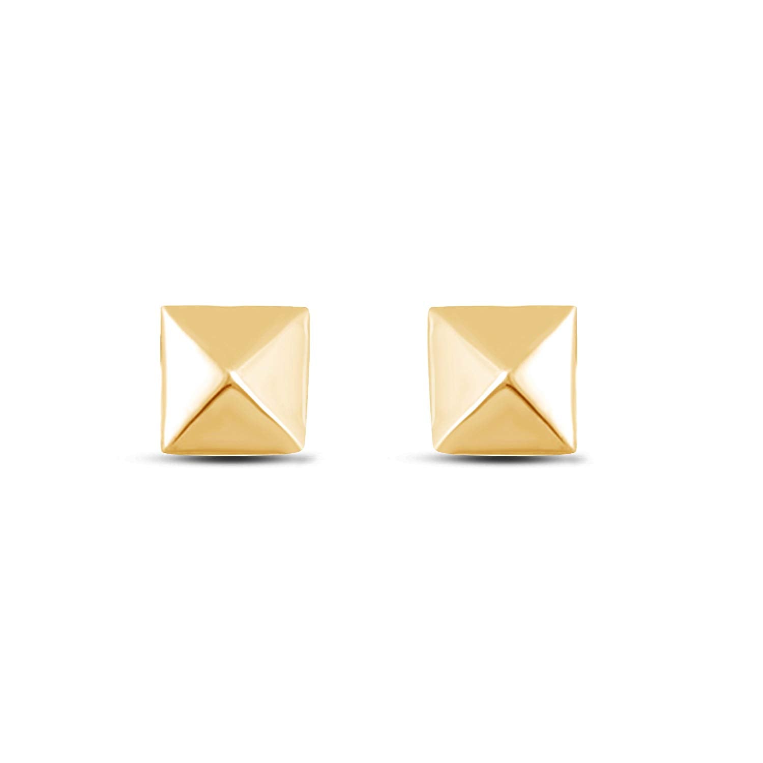 atjewels Stud Earrings in 14k Yellow Gold Plated on 925 Sterling Silver MOTHER'S DAY SPECIAL OFFER - atjewels.in