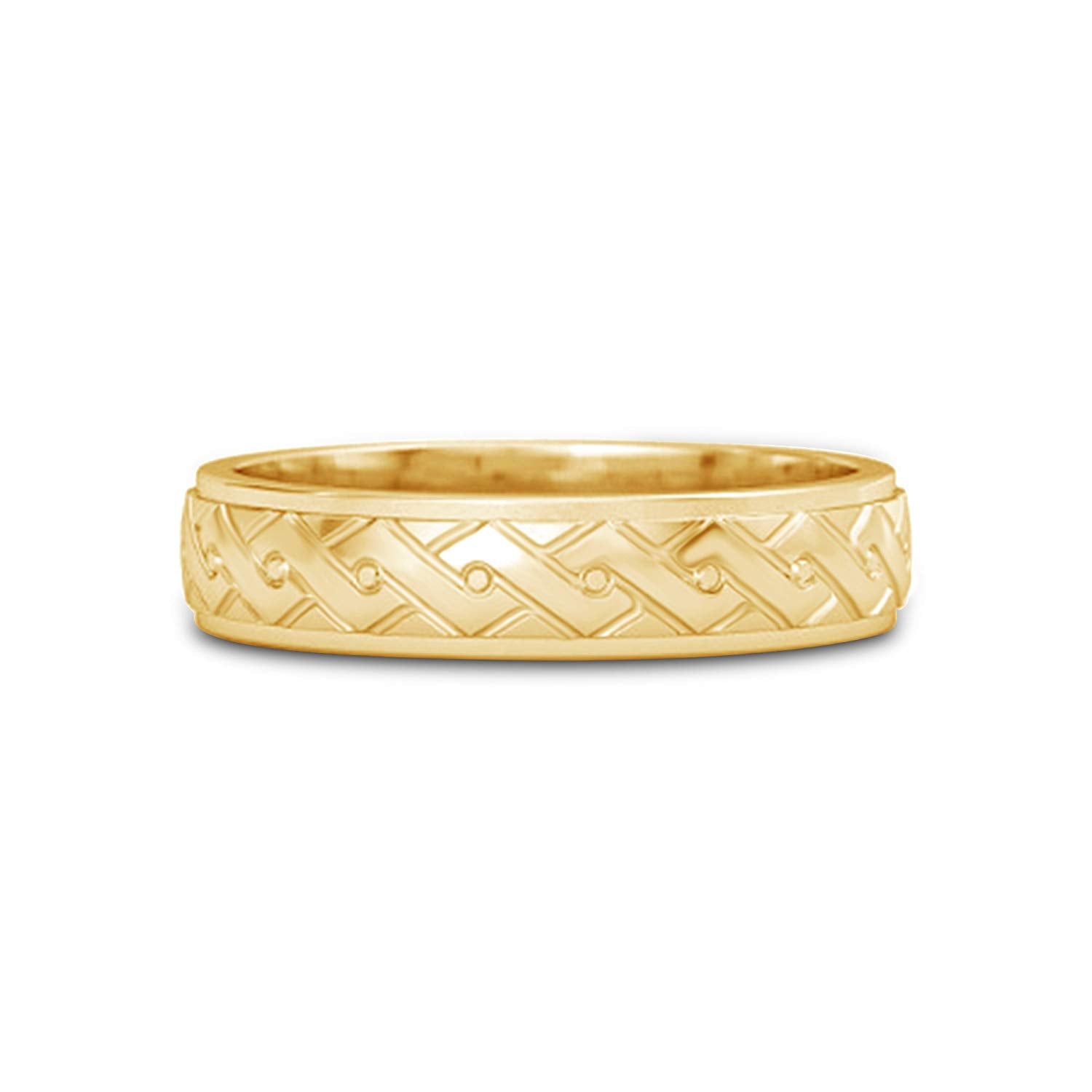 atjewels 18K Rose Gold Over 925 Sterling Silver Wedding Band Ring For Men's MOTHER'S DAY SPECIAL OFFER - atjewels.in