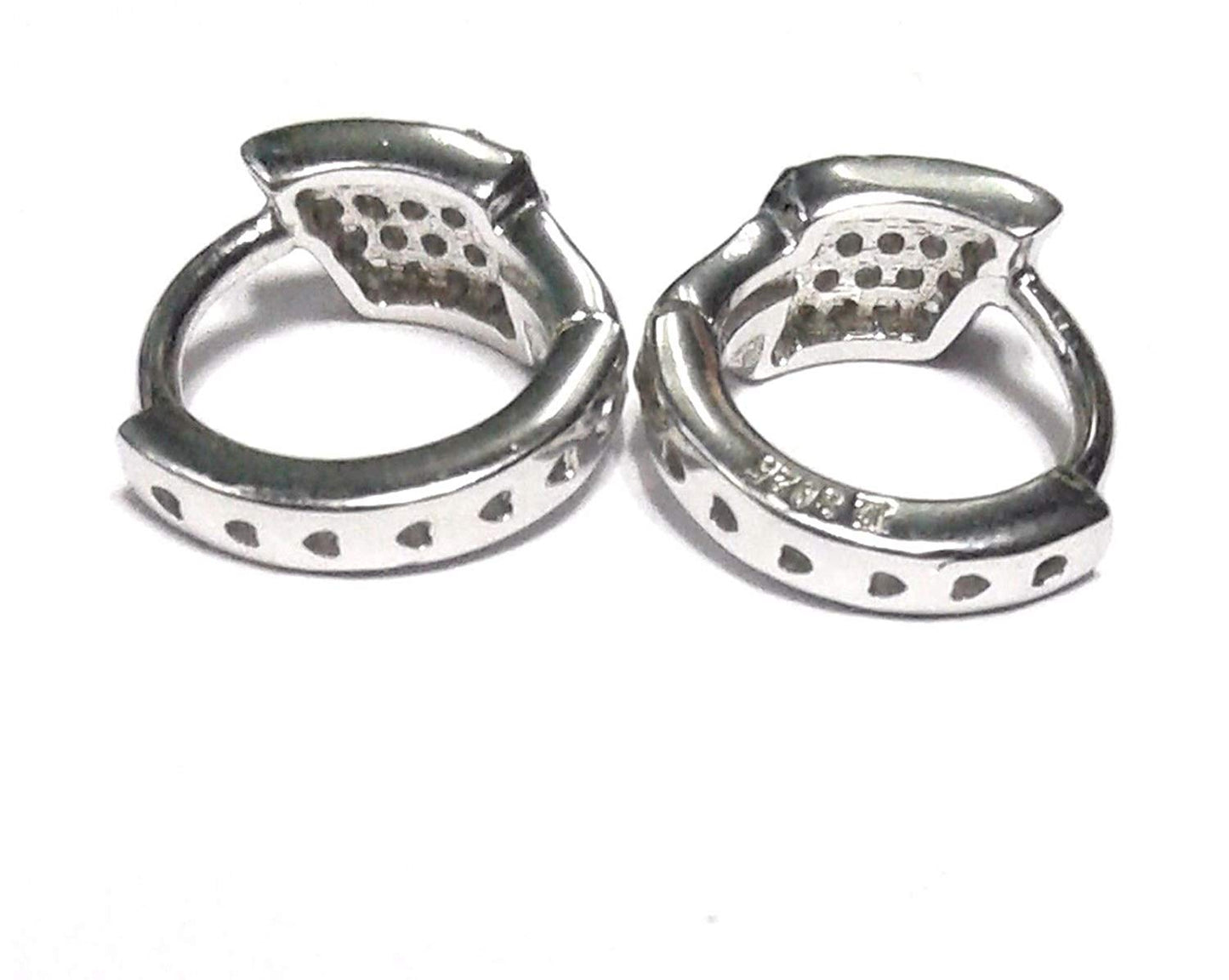 atjewels Round Cut White 925 Sterling Silver Hoop Earrings For Girl's and Women's For MOTHER'S DAY SPECIAL OFFER - atjewels.in