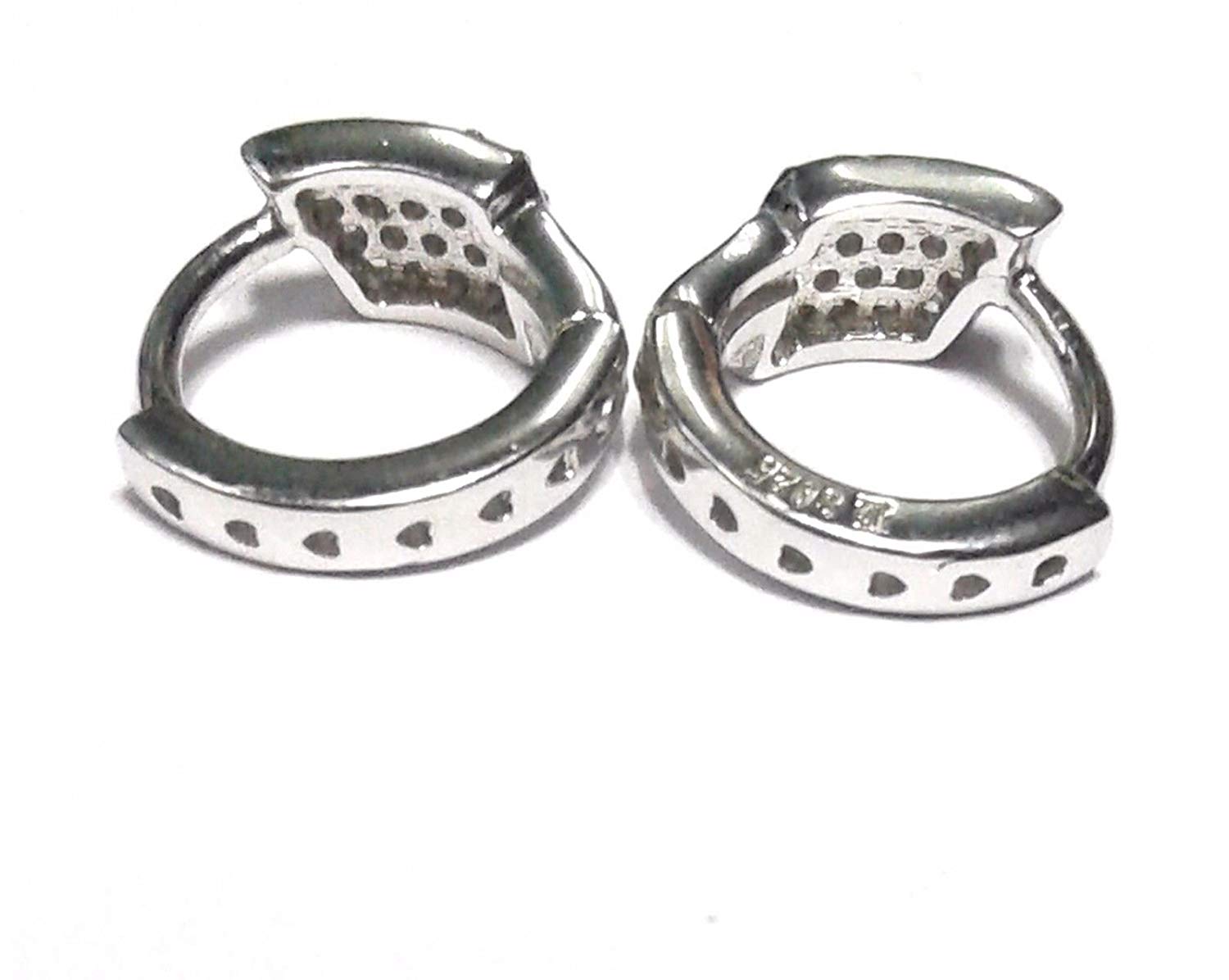 atjewels Round Cut White 925 Sterling Silver Hoop Earrings For Girl's and Women's For MOTHER'S DAY SPECIAL OFFER - atjewels.in