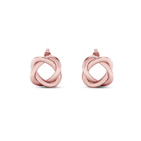 atjewels Love Knot Stud Earrings in 18k Rose Gold Plated on 925 Sterling Silver MOTHER'S DAY SPECIAL OFFER - atjewels.in