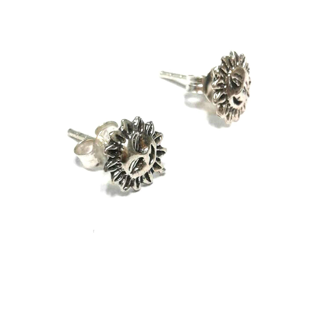 atjewels Oxidised .925 Sterling Silver Moon Stud Earrings For Girl's and Women's For MOTHER'S DAY SPECIAL OFFER - atjewels.in